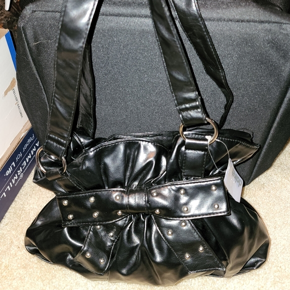Claire's Handbags - New Claire's Double Handle Shoulder Handbag with Big Studded Bow